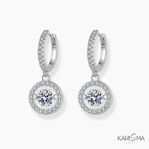 Elegant  Sparkling 0.5CT Moissanite Diamond Drop Earrings