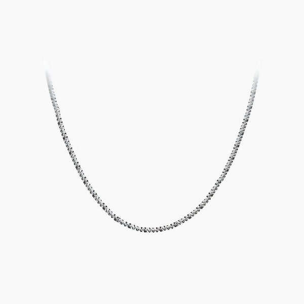 925 Sterling Silver Necklace Sparkling Delicate Chain