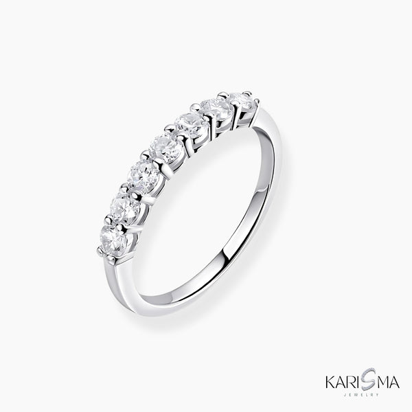 0.7CT Moissanite Diamond Eternity Ring