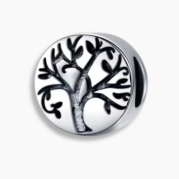 925 Silver Bead Featuring Tree of Life Design Charm