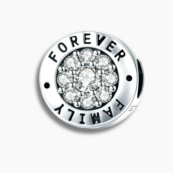 925 Sterling Silver  Celebrate the Beauty of Family With "Forever Family" Charm