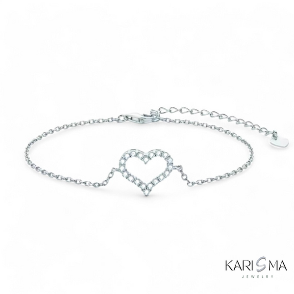 Love Moissanite Moissanite 18K Gold-Plated Sterling Silver Bracelet