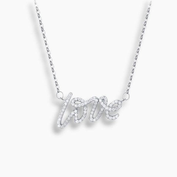 925 Sterling Silver "Love" Necklace - A Romantic Touch for Every Day