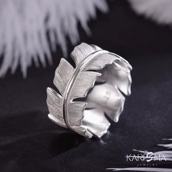 Silver Leaf Ring for Nature-Inspired Style